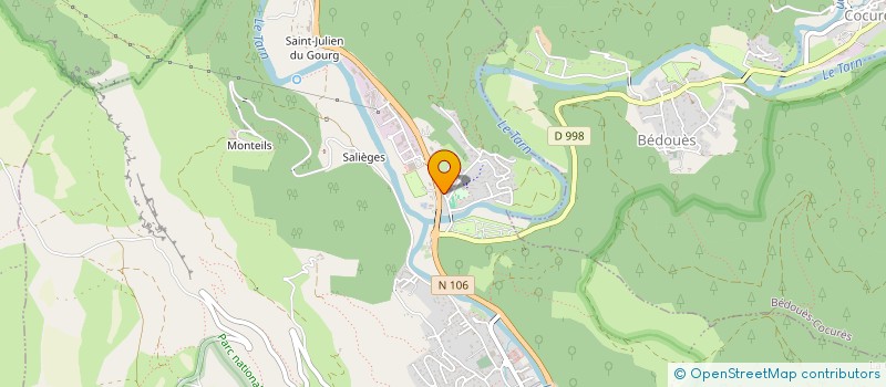 localisation de l'entreprise SARL LE VAL DES CEVENNES à FLORAC TROIS RIVIERES