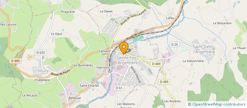 localisation de l'entreprise SARL LE VAN  SAINTE-FOY-L'ARGENTIERE