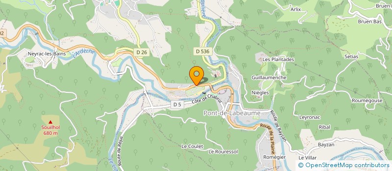 localisation de l'entreprise SARL LE VENTADOUR à MEYRAS
