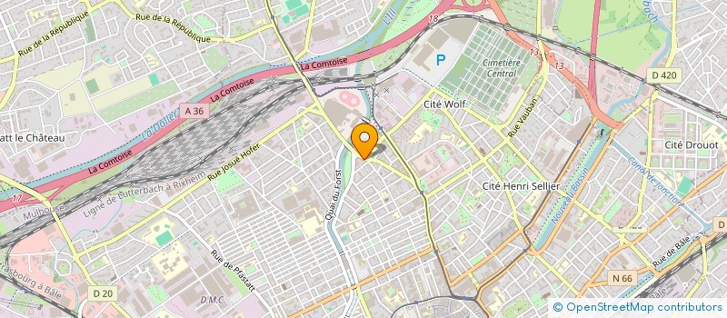 localisation de l'entreprise SARL LE WALLABY'S  MULHOUSE