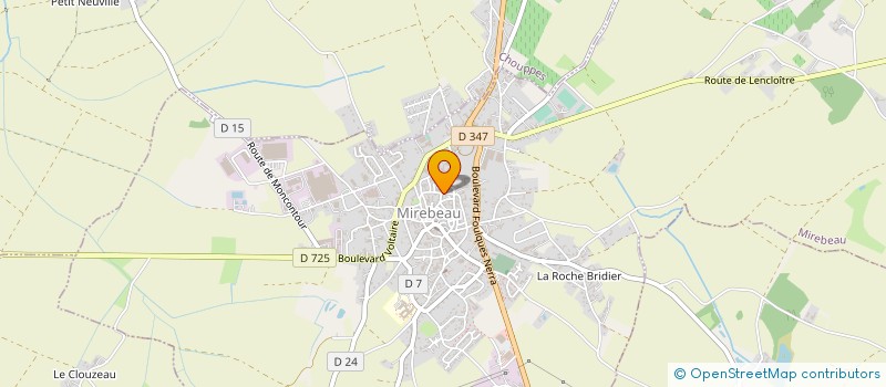 localisation de l'entreprise SARL LECLERC ETS  MIREBEAU