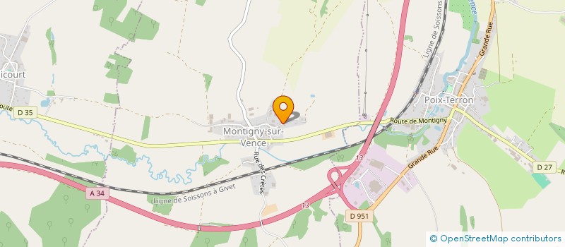 localisation de l'entreprise SARL LECLERE  MONTIGNY-SUR-VENCE