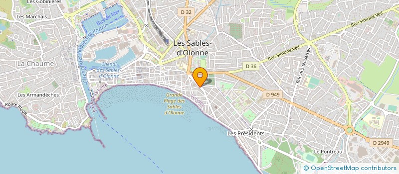 localisation de l'entreprise SARL LECOURT BLOTIERE à LES SABLES D'OLONNE