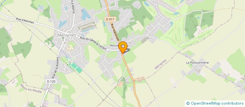 localisation de l'entreprise SARL LEFEBVRE  MERIGNIES