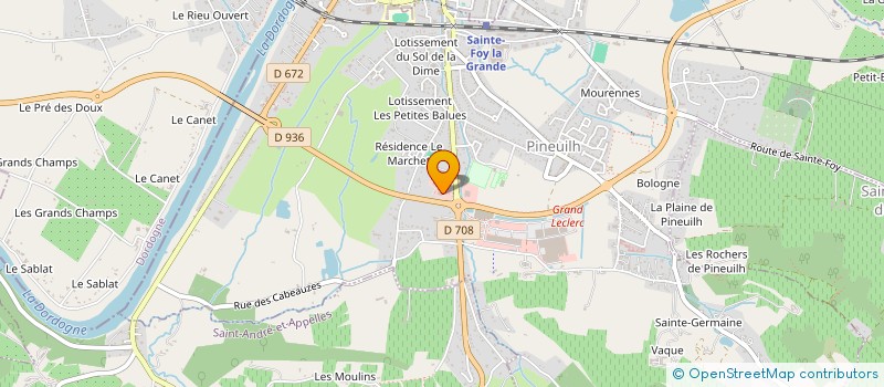 localisation de l'entreprise SARL LEGLISE MATERIAUX à PINEUILH