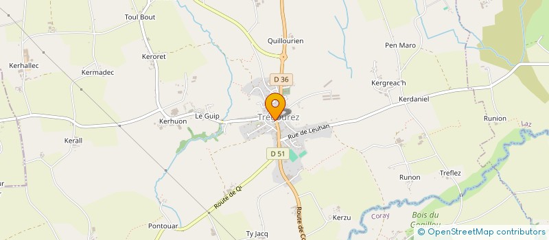 localisation de l'entreprise SARL LERIO  TREGOUREZ