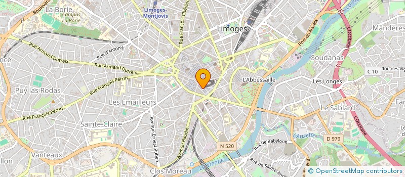 localisation de l'entreprise SARL LES 3 B à LIMOGES