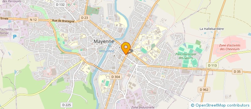 localisation de l'entreprise SARL LES 3 MATS à MAYENNE