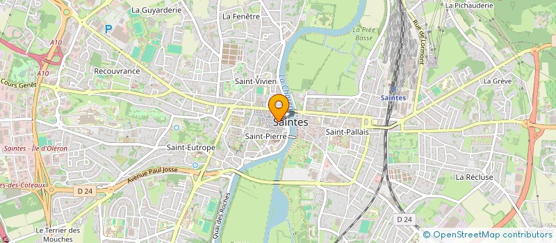 localisation de l'entreprise SARL LES 3 PROVINCES  SAINTES