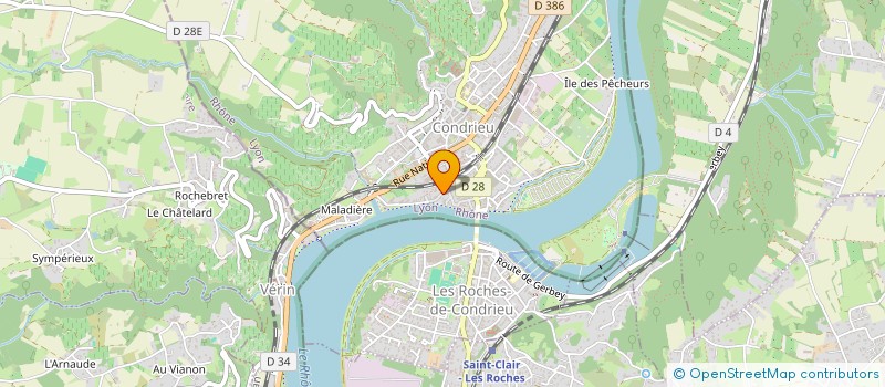 localisation de l'entreprise SARL LES 3 ROSES  CONDRIEU