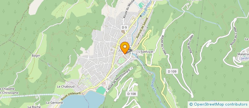 localisation de l'entreprise SARL LES 4 VALLONS  ALLEVARD