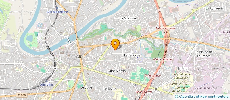 localisation de l'entreprise SARL LES ANEMONES à ALBI