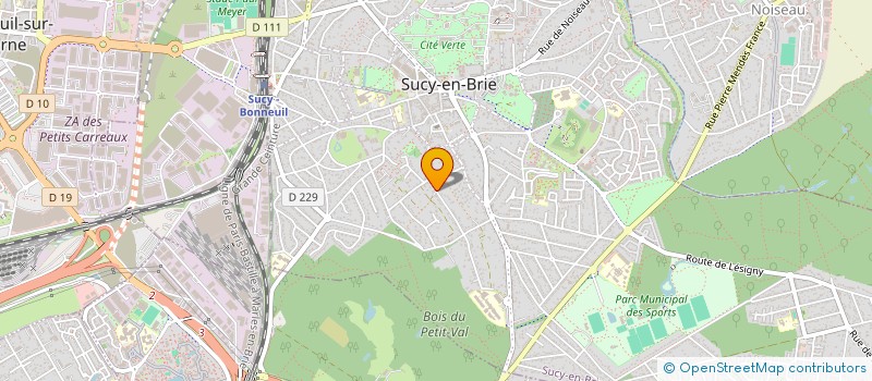 localisation de l'entreprise SARL LES ATELIERS DU CHEVEU  SUCY-EN-BRIE