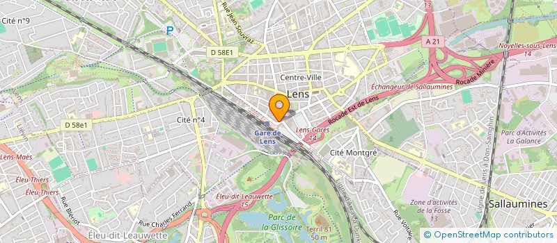 localisation de l'entreprise SARL LES BAINS  LENS