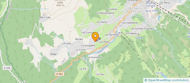 localisation de l'entreprise SARL LES BASTARD DU PRE  LES GETS