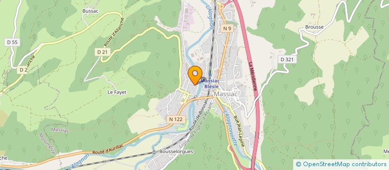 localisation de l'entreprise SARL LES BETONS DU SUD à MASSIAC