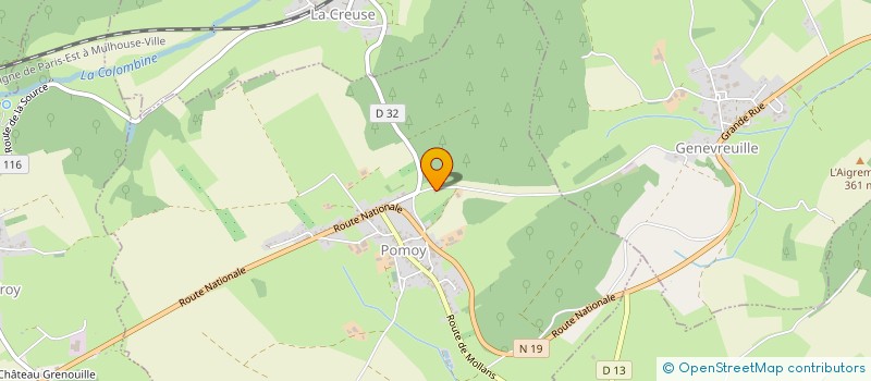 localisation de l'entreprise SARL LES BUCHERONS COMTOIS  LA CREUSE