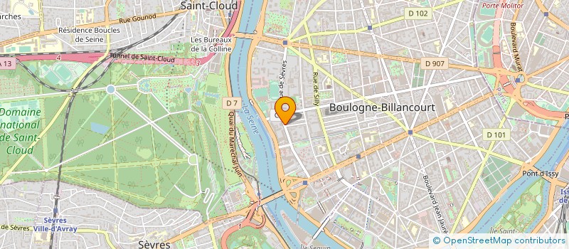 localisation de l'entreprise SARL LES BUREAUX DES BORDS DE SEINE à BOULOGNE-BILLANCOURT