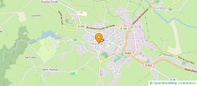 localisation de l'entreprise SARL LES CAPUCINES SOCIETE EN LIQUIDATION à MAURIAC