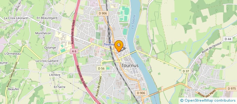 localisation de l'entreprise SARL LES CEPAGES  TOURNUS