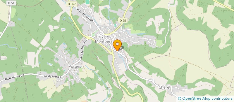 localisation de l'entreprise SARL LES CHANTERAINES à BRUYERES-ET-MONTBERAULT