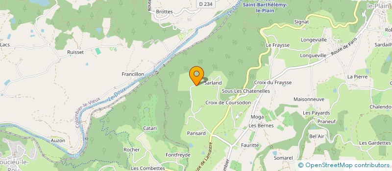 localisation de l'entreprise SARL LES CHAPELIERS  SAINT-BARTHELEMY-LE-PLAIN