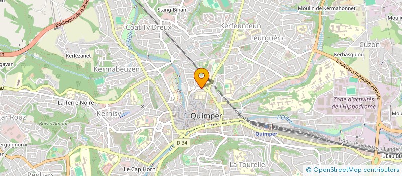 localisation de l'entreprise SARL LES COMPAGNONS à QUIMPER