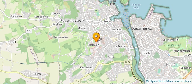 localisation de l'entreprise SARL LES COURBES à DOUARNENEZ