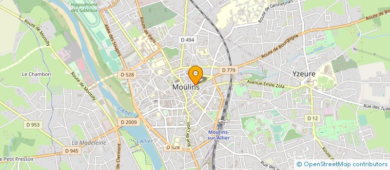 localisation de l'entreprise SARL LES COURS à MOULINS
