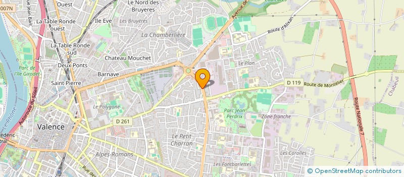 localisation de l'entreprise SARL LES CROZETTES  VALENCE