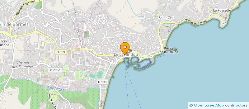 localisation de l'entreprise SARL LES DAUPHINS à LE LAVANDOU