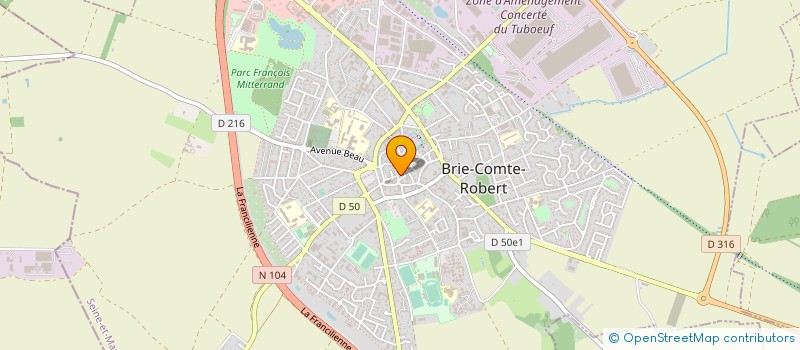 localisation de l'entreprise SARL LES DRUIDES à BRIE-COMTE-ROBERT