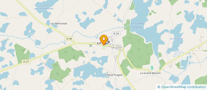 localisation de l'entreprise SARL LES ETANGS DE LA PATELLERIE à MIGNE