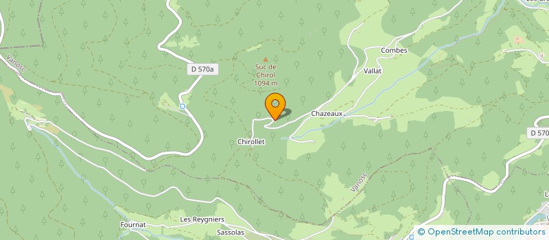 localisation de l'entreprise SARL LES GITES DE CHIROL  VANOSC