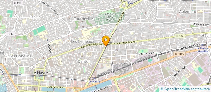 localisation de l'entreprise SARL LES GLACES  LE HAVRE