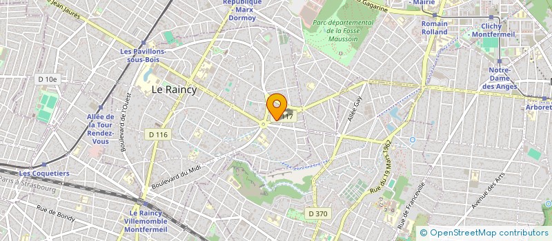 localisation de l'entreprise SARL LES GOURMETS DU PLATEAU à LE RAINCY