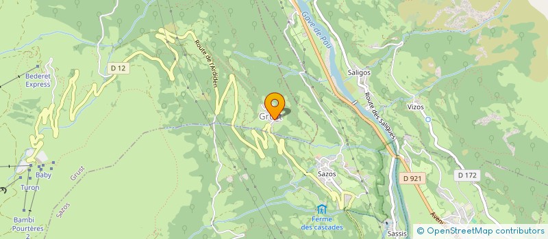 localisation de l'entreprise SARL LES GRANDS CHALETS  BAREGES