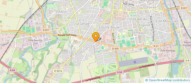 localisation de l'entreprise SARL LES JARDINS DEBUSSY  TARBES