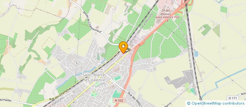 localisation de l'entreprise SARL LES MAISONS DU CENTURION  SAINT-MARCEL-LES-VALENCE