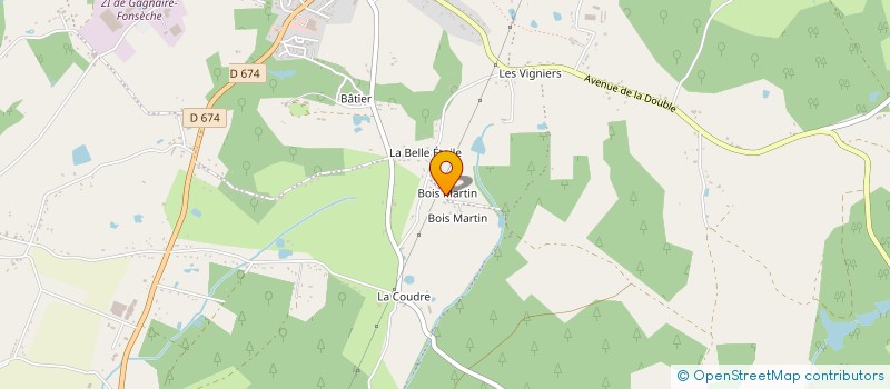 localisation de l'entreprise SARL LES MENUISERIES DE LA DOUBLE à LA ROCHE CHALAIS
