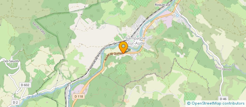 localisation de l'entreprise SARL LES MENUISERIES DE LA HAUTE VALLEE  CAMPAGNE-SUR-AUDE