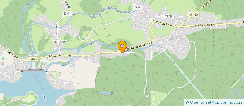 localisation de l'entreprise SARL LES PEINTURES GENERAUX  LES FORGES