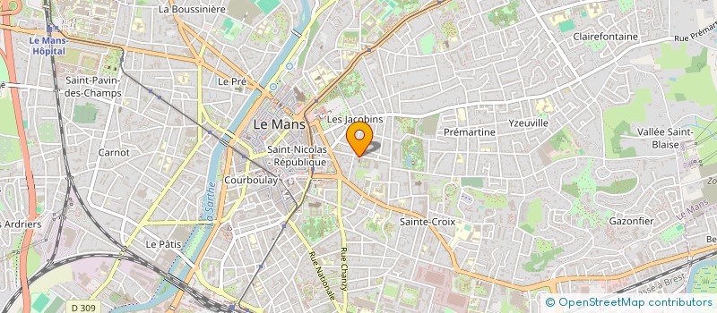 localisation de l'entreprise SARL LES PETITS CHANTIERS  LE MANS