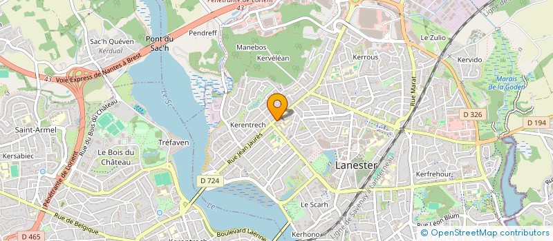 localisation de l'entreprise SARL LES PLOMBIERS CHAUFFAGISTES  LANESTER