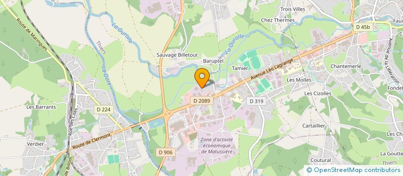 localisation de l'entreprise SARL LES POMMIERS  THIERS