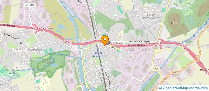 localisation de l'entreprise SARL ''LES POMPES FUNEBRES TOMCZYK DELEBURY à FLERS-EN-ESCREBIEUX