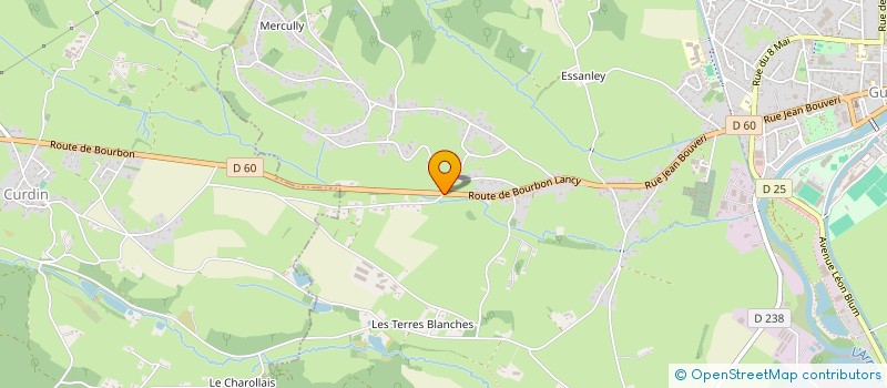 localisation de l'entreprise SARL LES PRES DU MOULINS  GUEUGNON