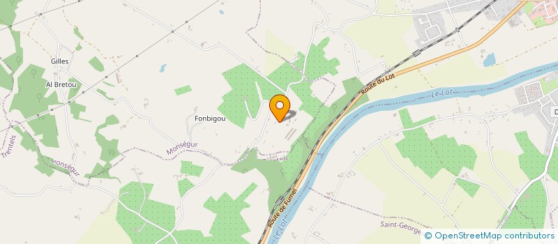localisation de l'entreprise SARL LES PRUNEAUX DE CONDEZAYGUES à MONSEGUR