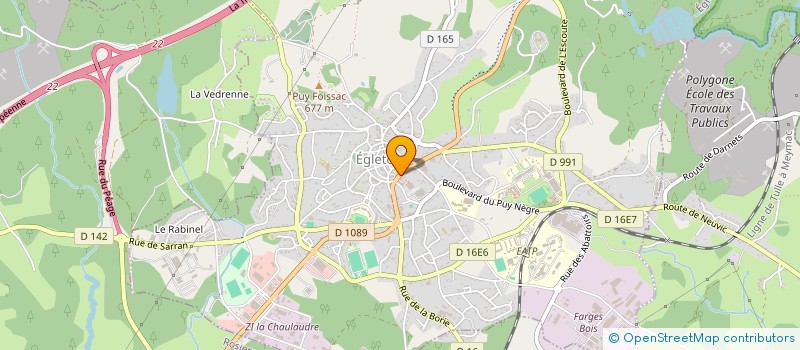 localisation de l'entreprise SARL LES REMPARTS  EGLETONS