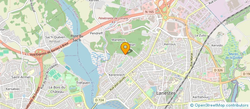 localisation de l'entreprise SARL LES RIVES DU SCORFF  LANESTER